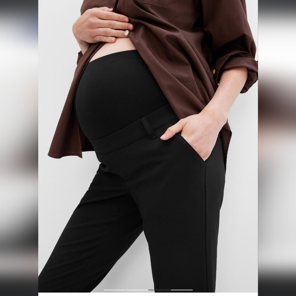 LAST CHANCE GAP Bundle  Maternity Full Panel Slim Work Pants, Size Medium
